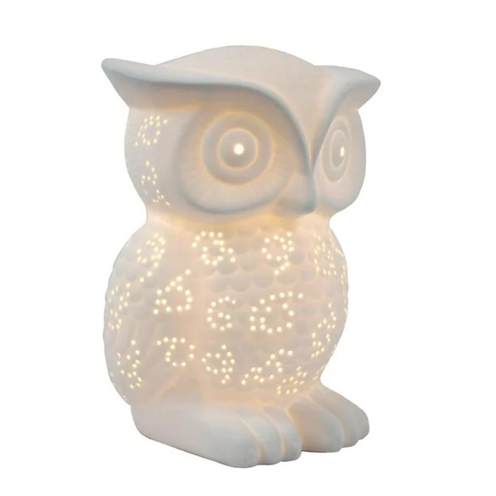 Porcelain Owl Lamp